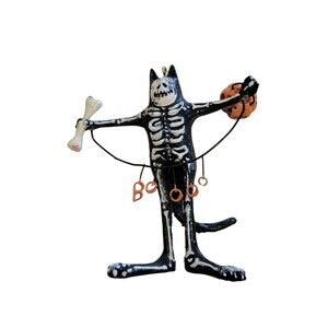 Dept 56 Patience Brewster Krinkles Halloween Ornament Boney Cat Brother Skeleton